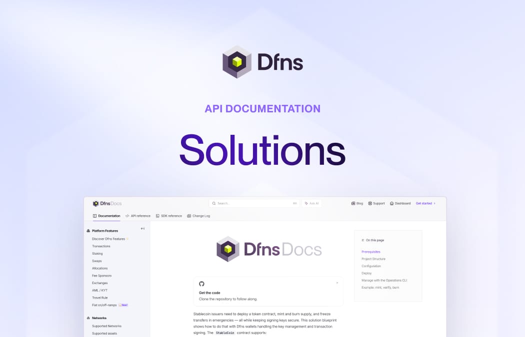 Introducing Solutions — DFNS
