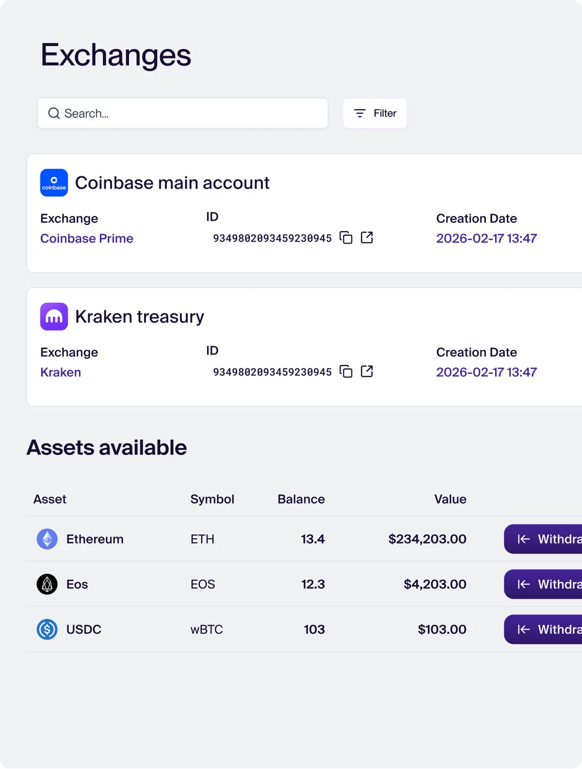 Asset movement and swaps